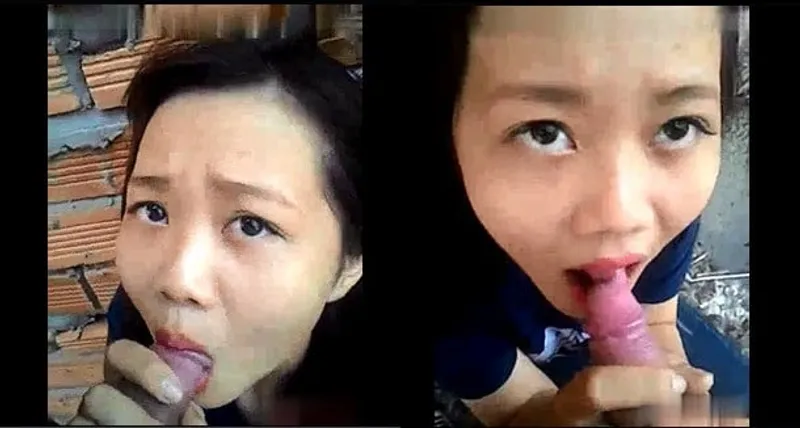 Bồ bú cặc ở vườn sau nhà